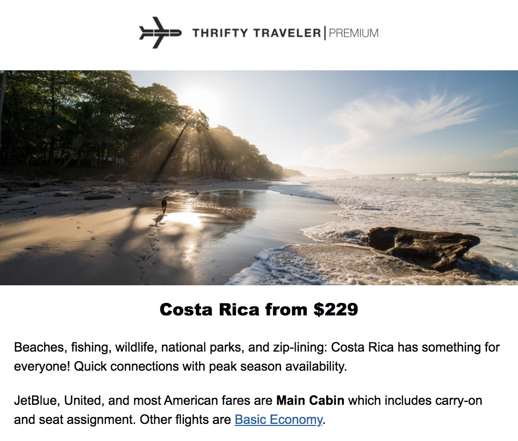 costa rica premium deal