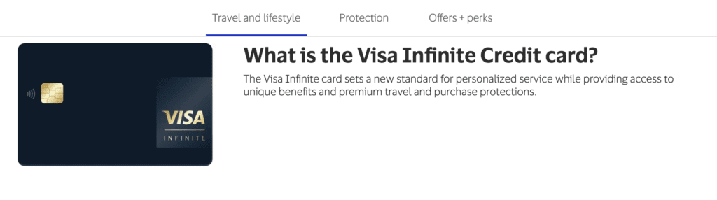 visa infinite protections