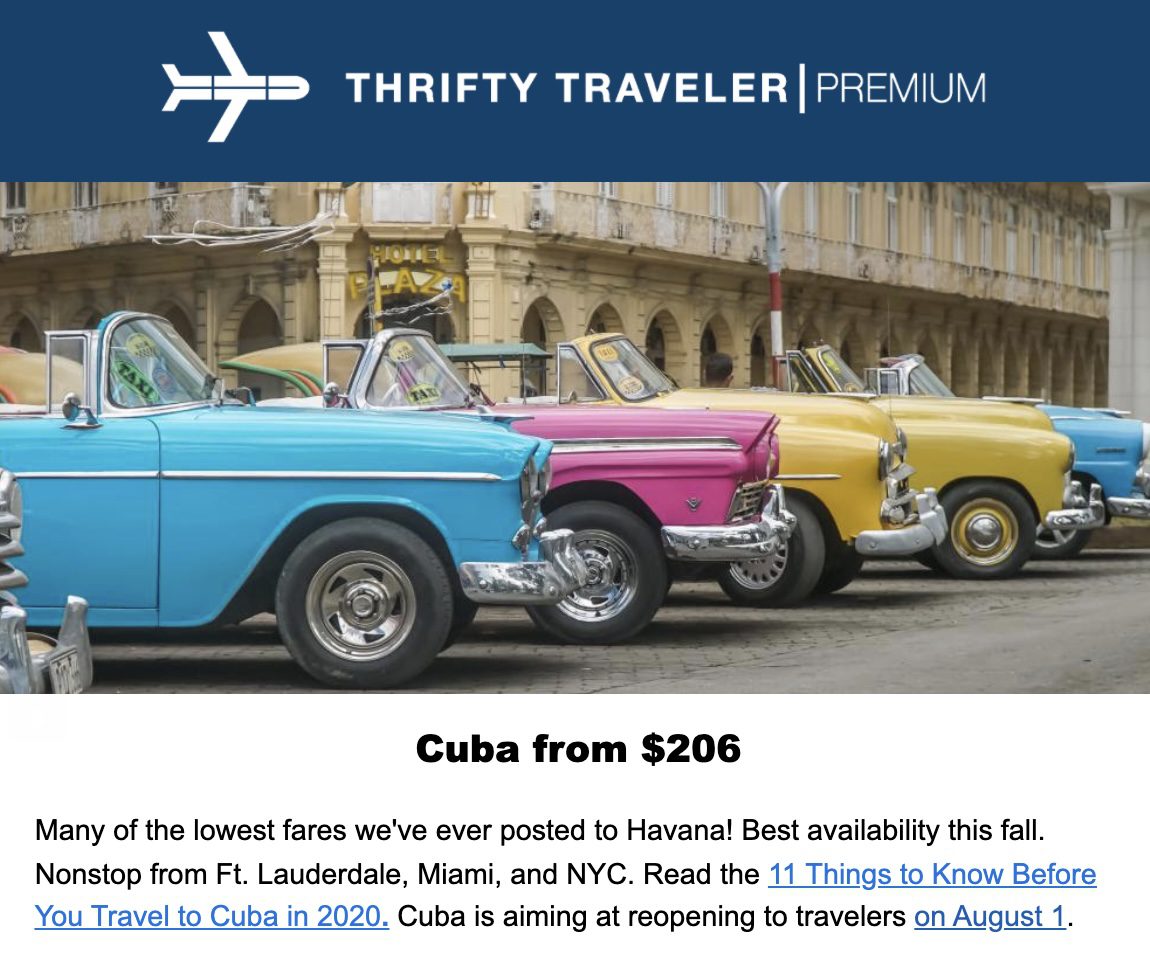 Cheap flights to Cuba