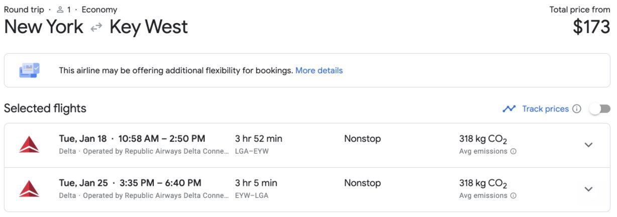 Flight deal to Key West