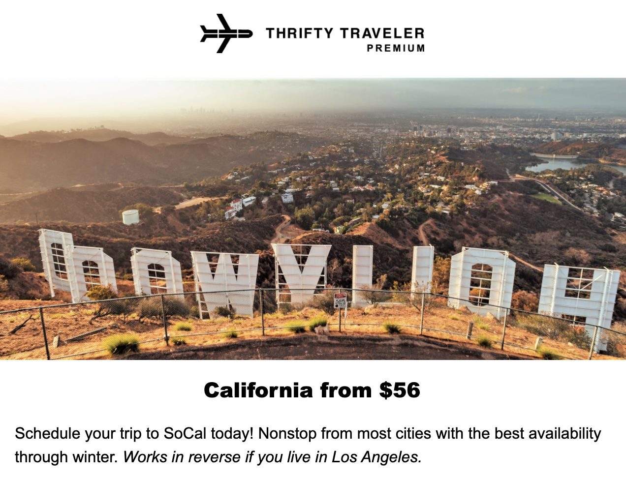 Los Angeles flight deal