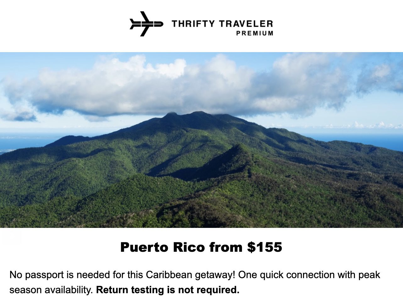 Puerto Rico flight deal