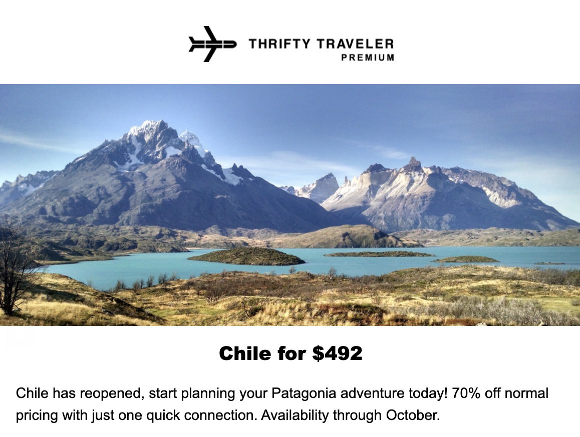 Cheap flights to Chile