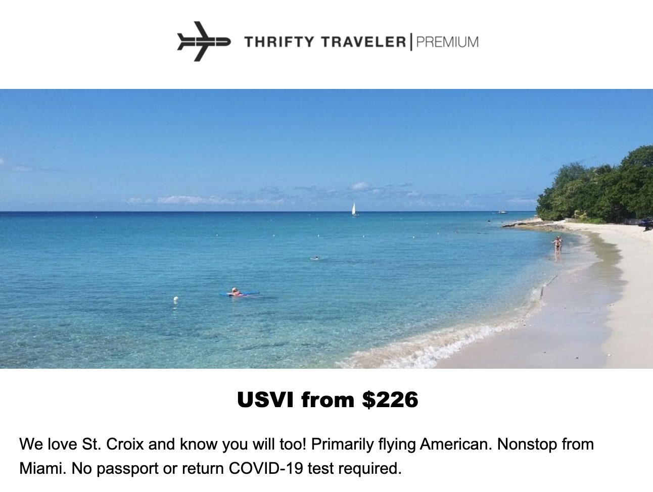 St. Croix flight deal