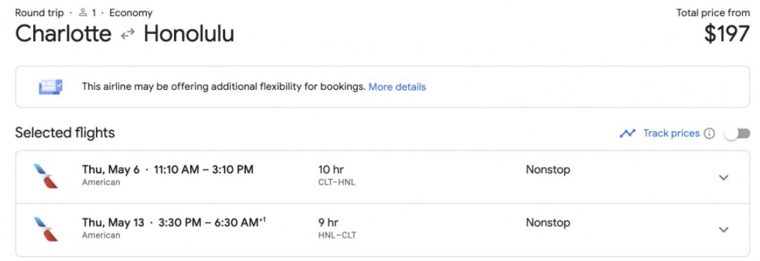 Cheap flight to Hawaii