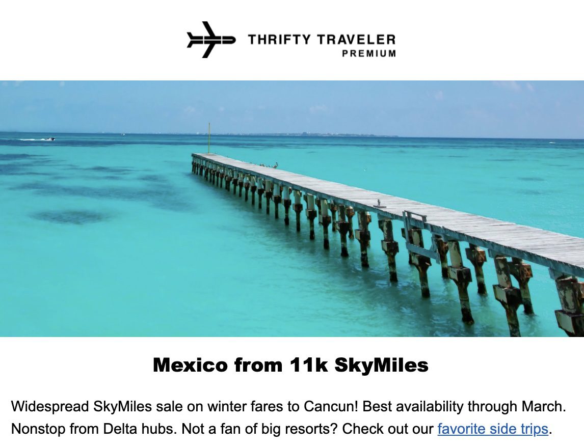 Cancun SkyMiles deals