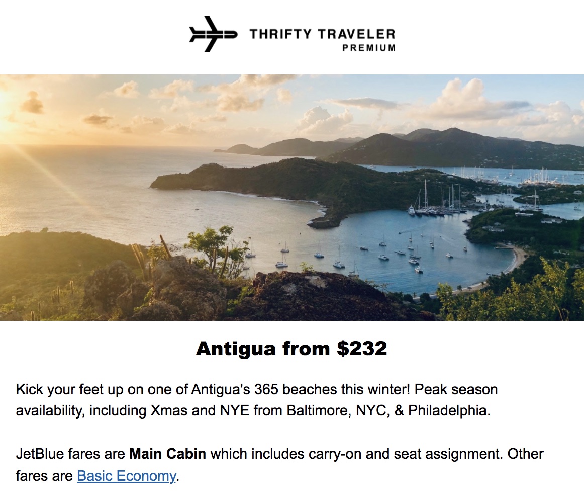 flight deal to antigua