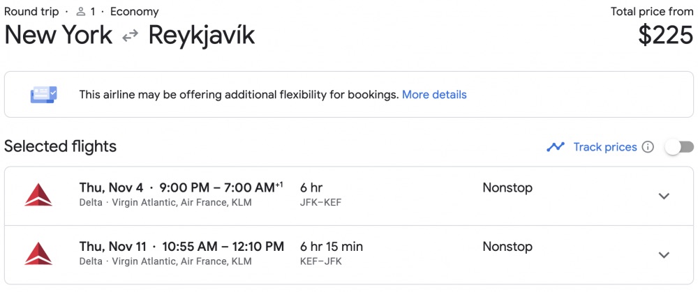 jfk to reykjavik flight deal