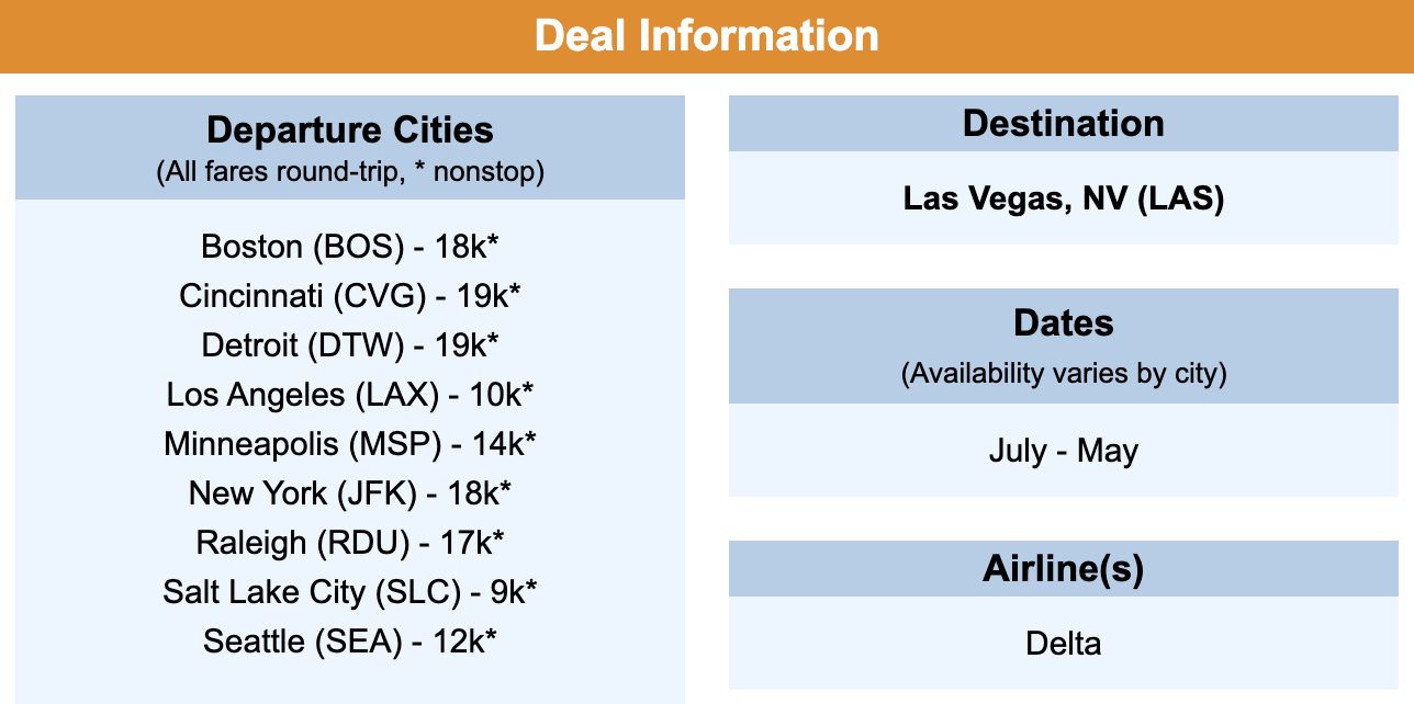 Las Vegas flight deal