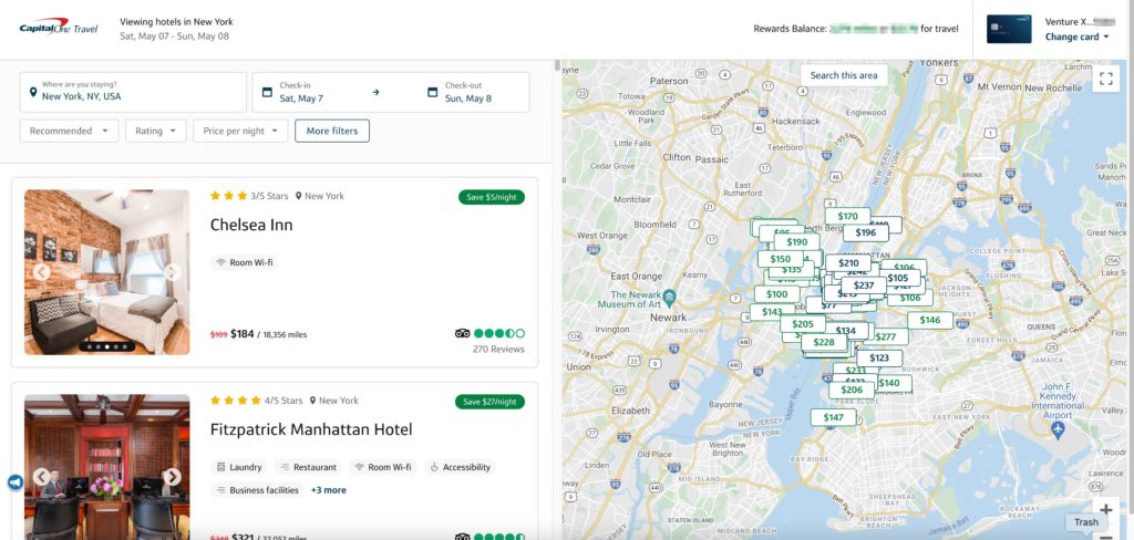 capital one travel hotel booking