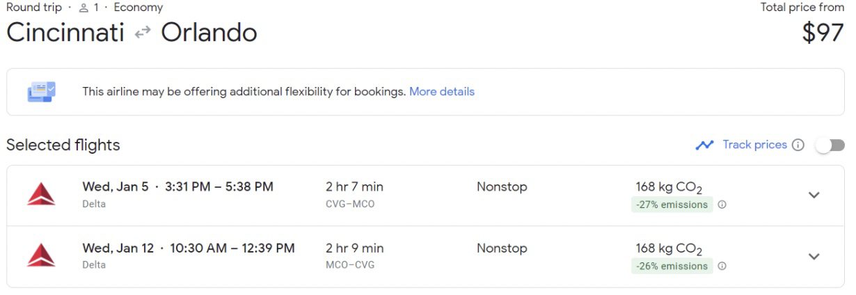 Cheap flights to Disney World