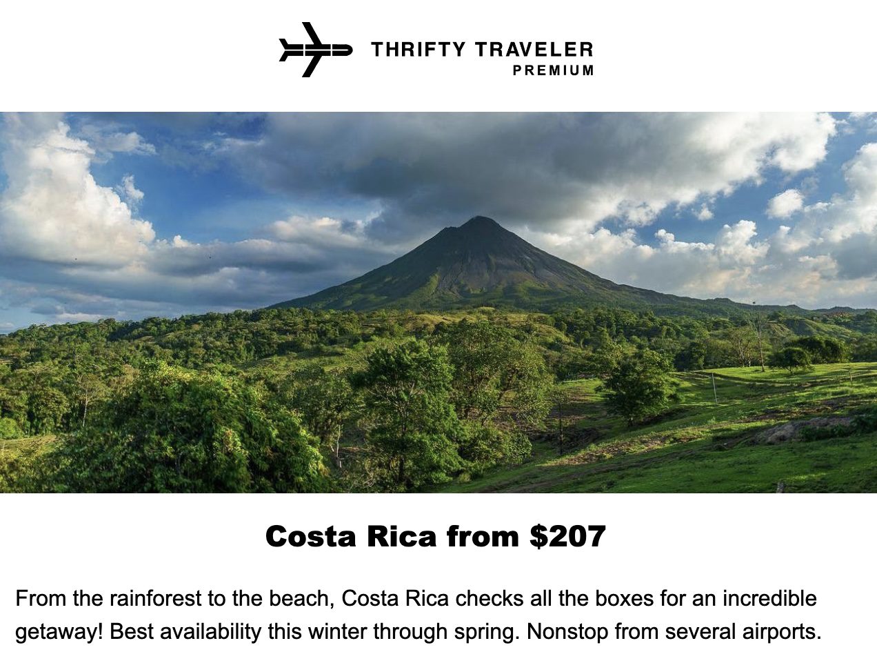 Cheap flights to Costa Rica