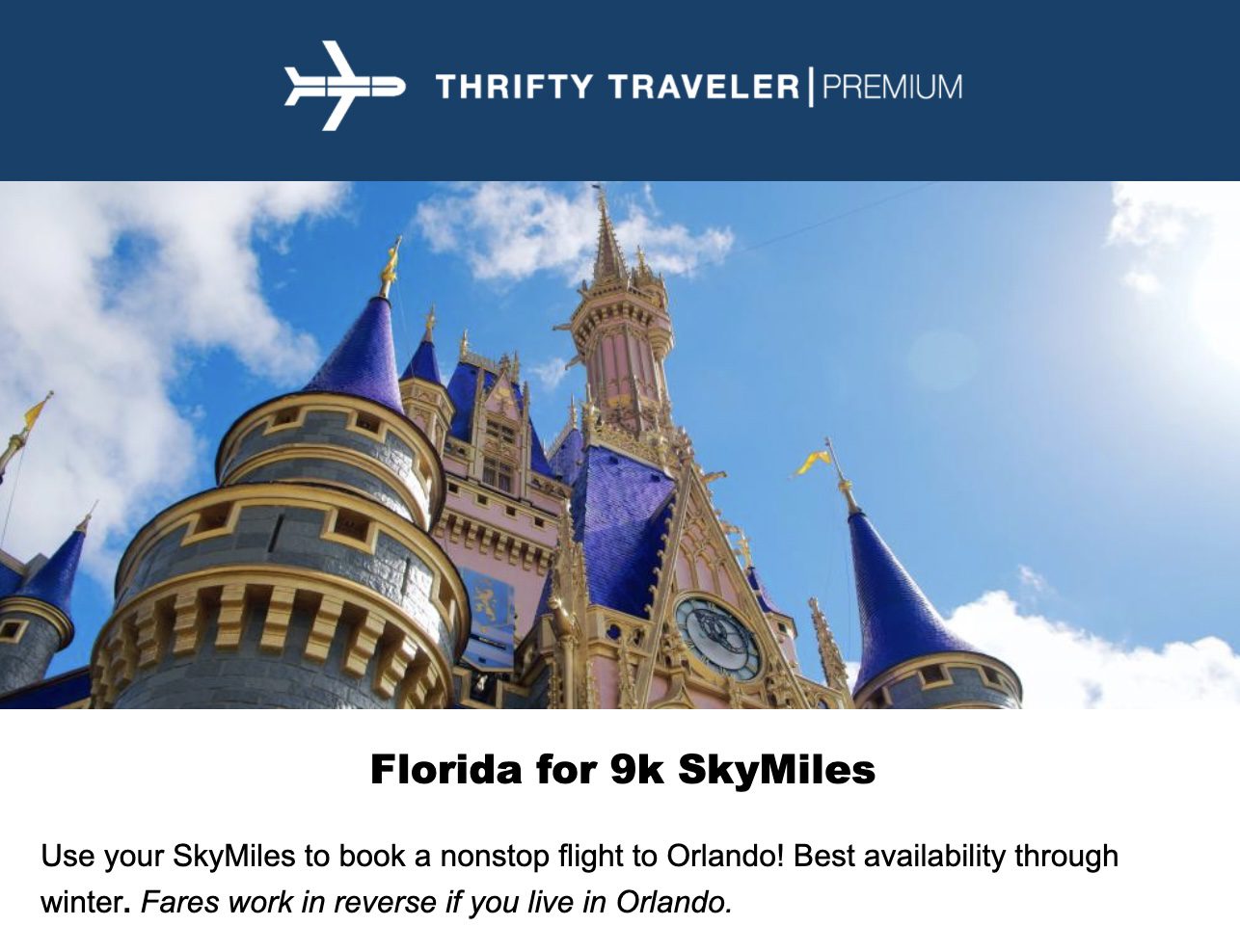 Cheap flights to Disney World