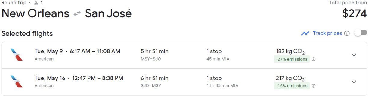 Cheap flights to Costa Rica