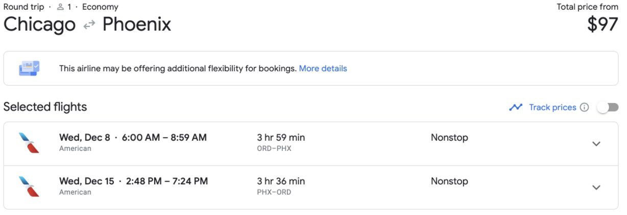 Cheap flight to Phoenix