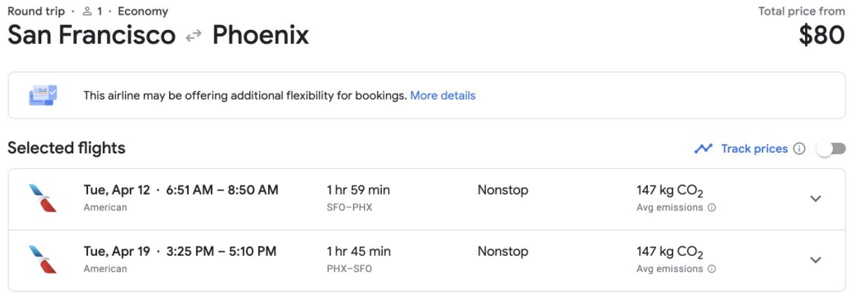 Cheap flight to Phoenix