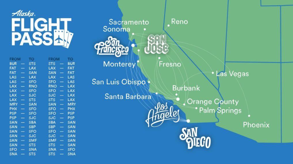 Alaska Flight Pass network