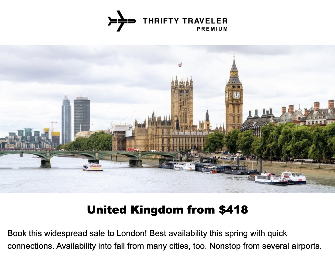 UK flight deals
