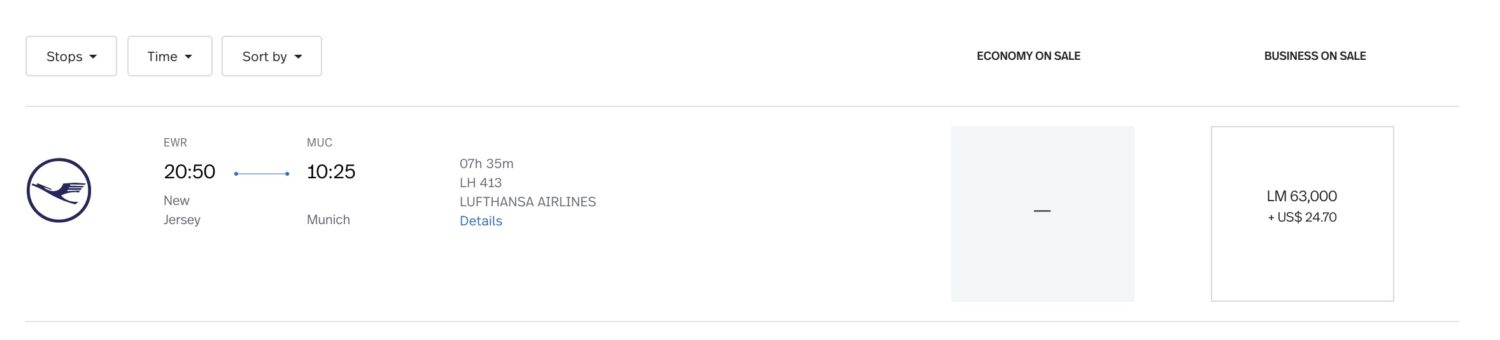 newark to munich aeroplan