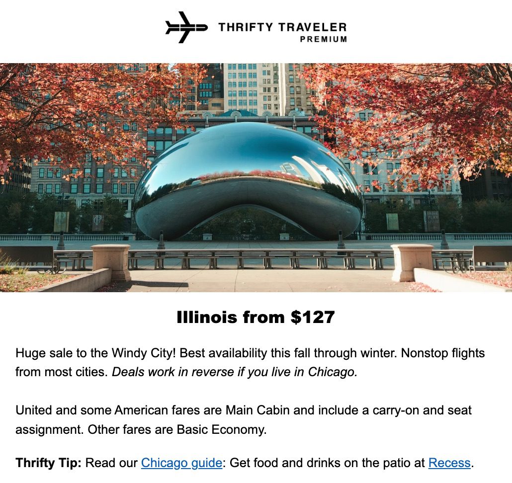 chicago flight deal