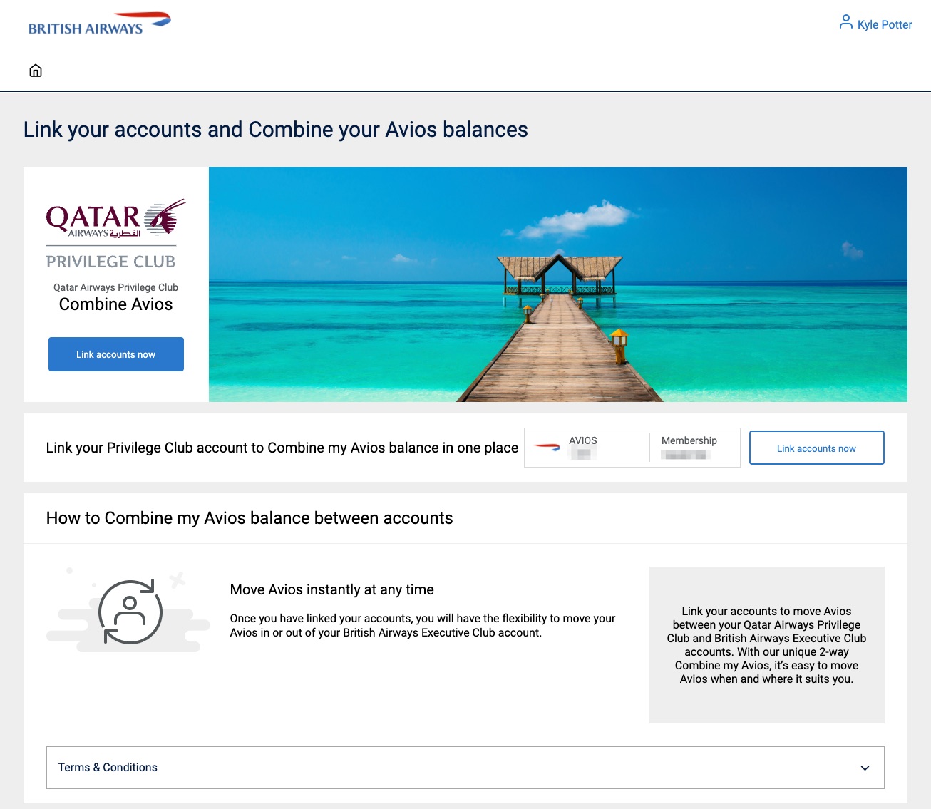 british airways qatar combine avios