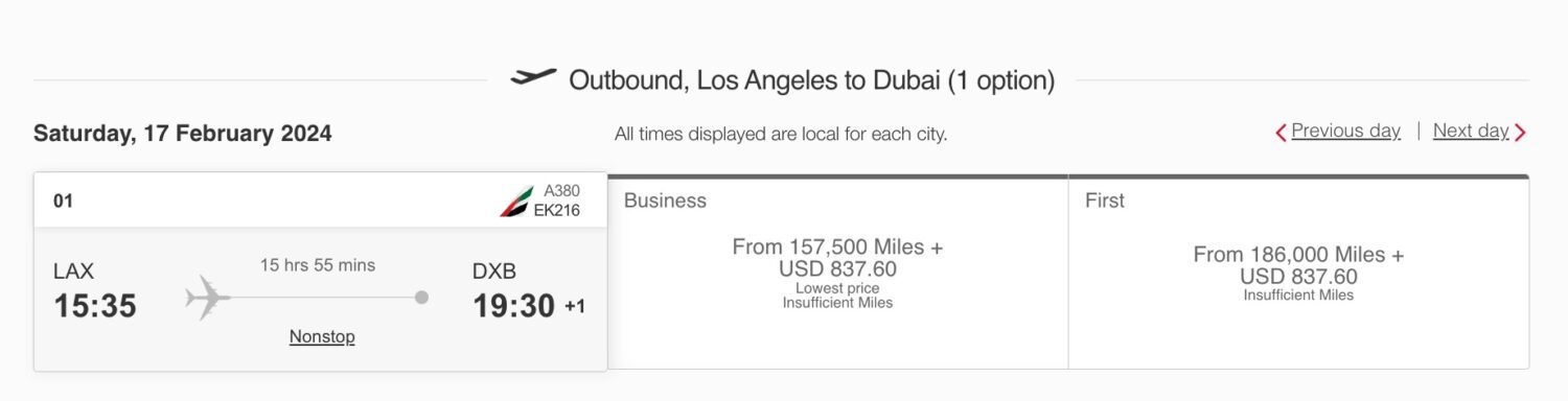 emirates fuel surcharge