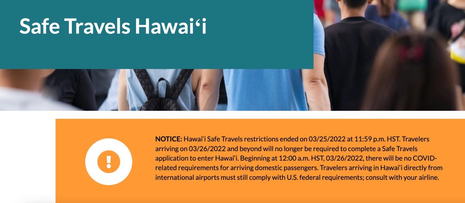 safe travels hawaii