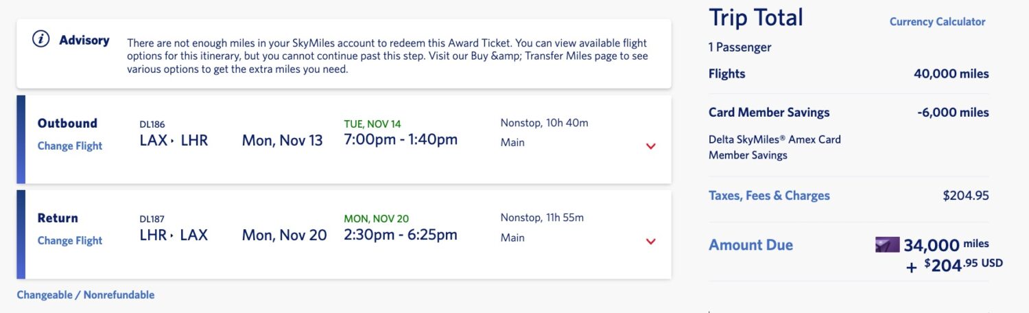 lax to london skymiles flash sale