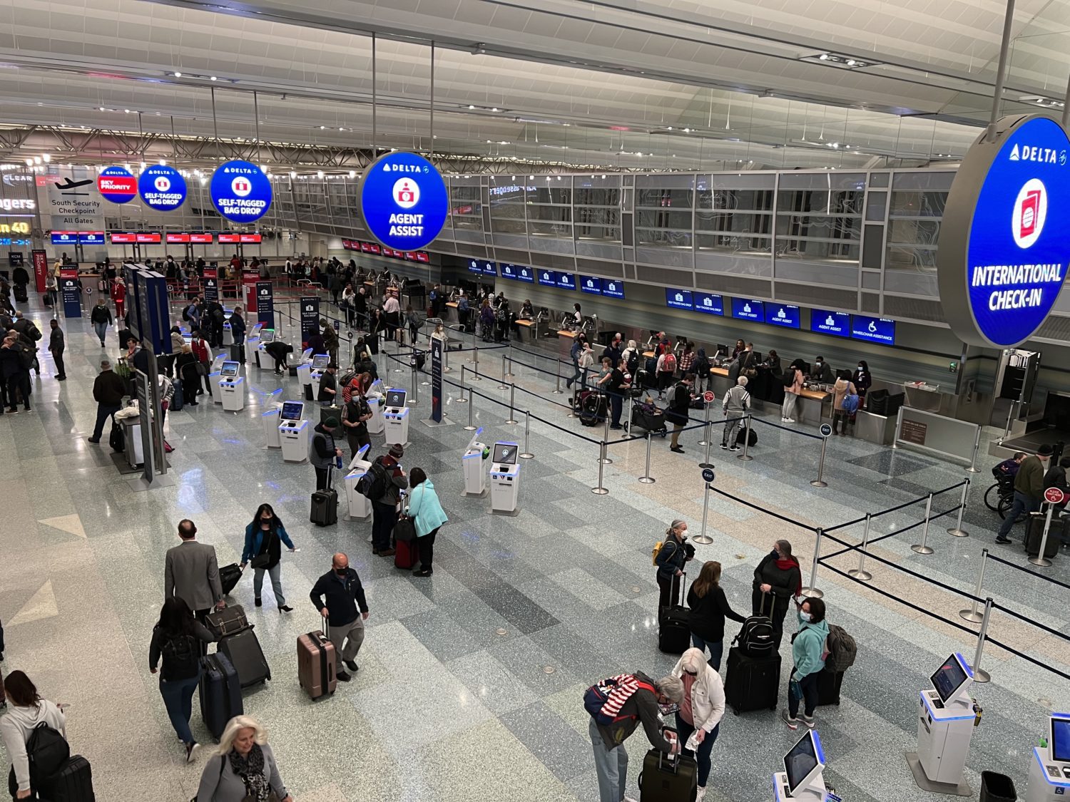 MSP Airport check-in area
