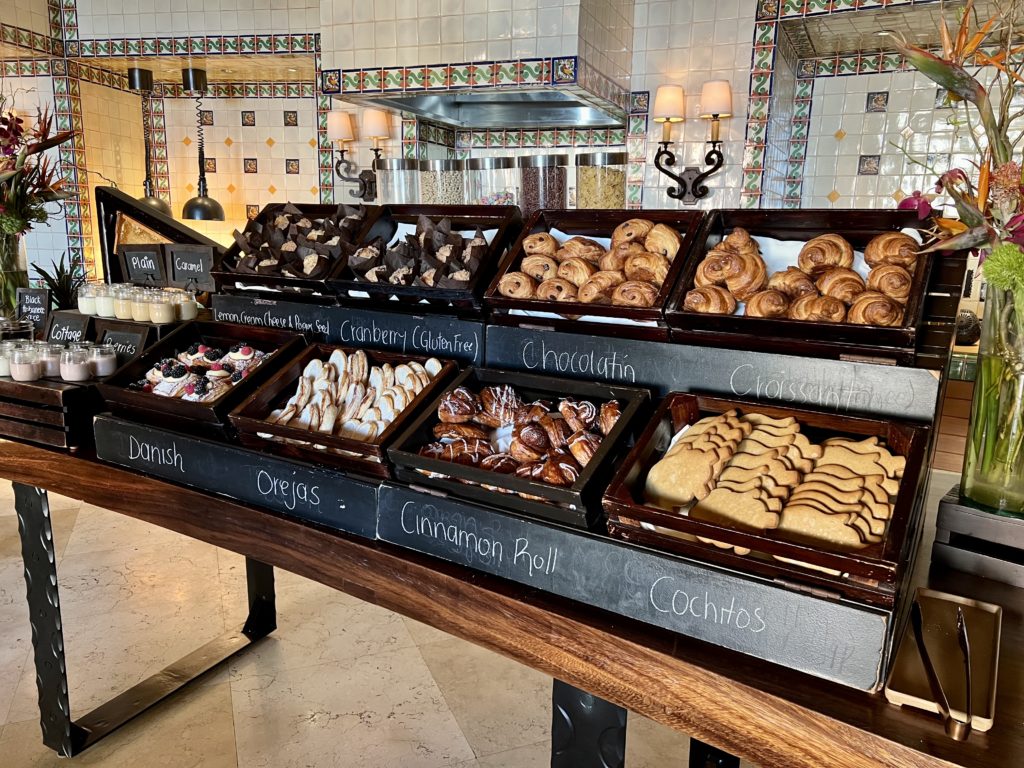 waldorf astoria los cabos pedregal breakfast spread