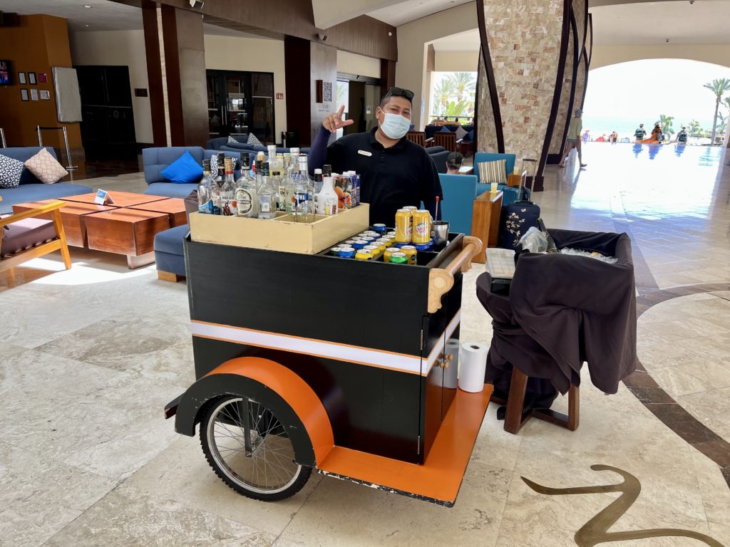hyatt ziva los cabos drink cart