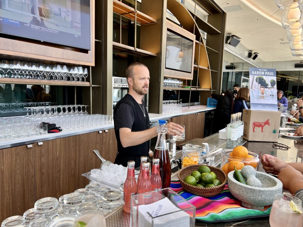 delta sky club los Angeles outdoor terrace aaron paul