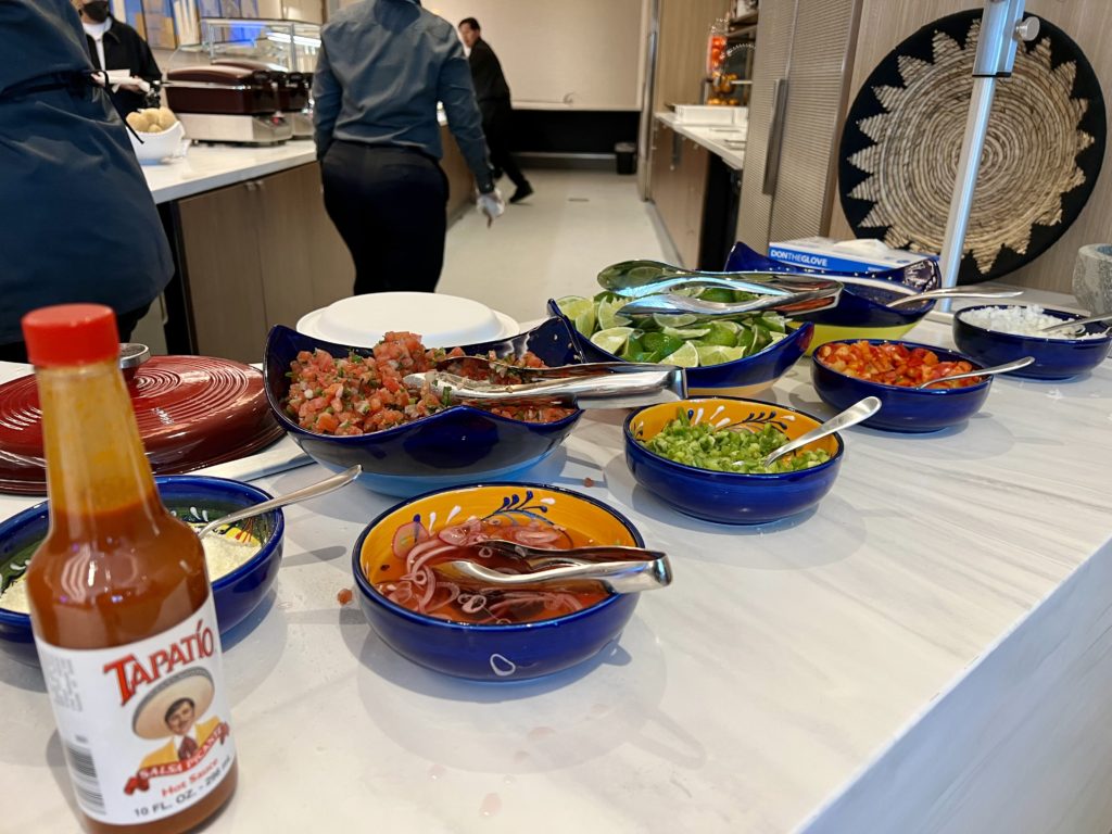 delta sky club los Angeles food