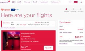 boston to london one way