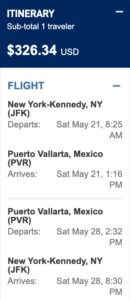 new york to puerto vallarta mexico jetblue