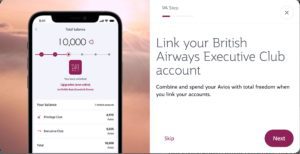 link qatar and ba avios accounts