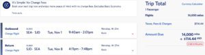seattle to cabo mexico using delta skymiles