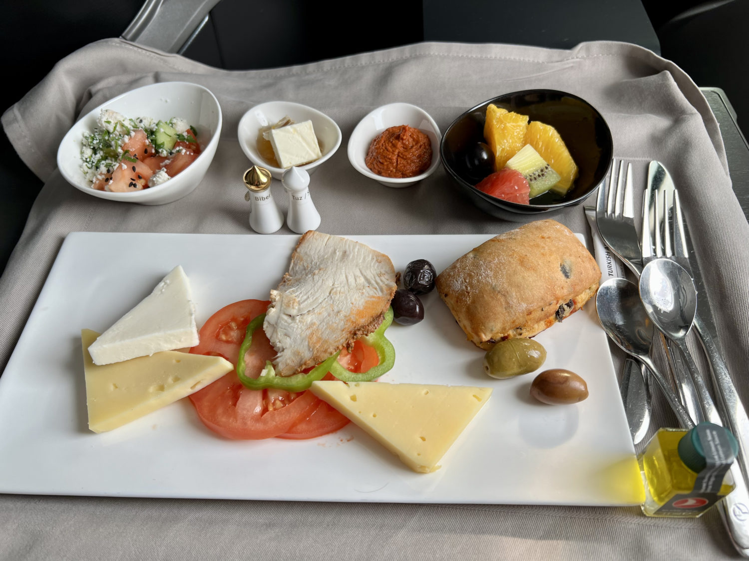 turkish airlines business class meal