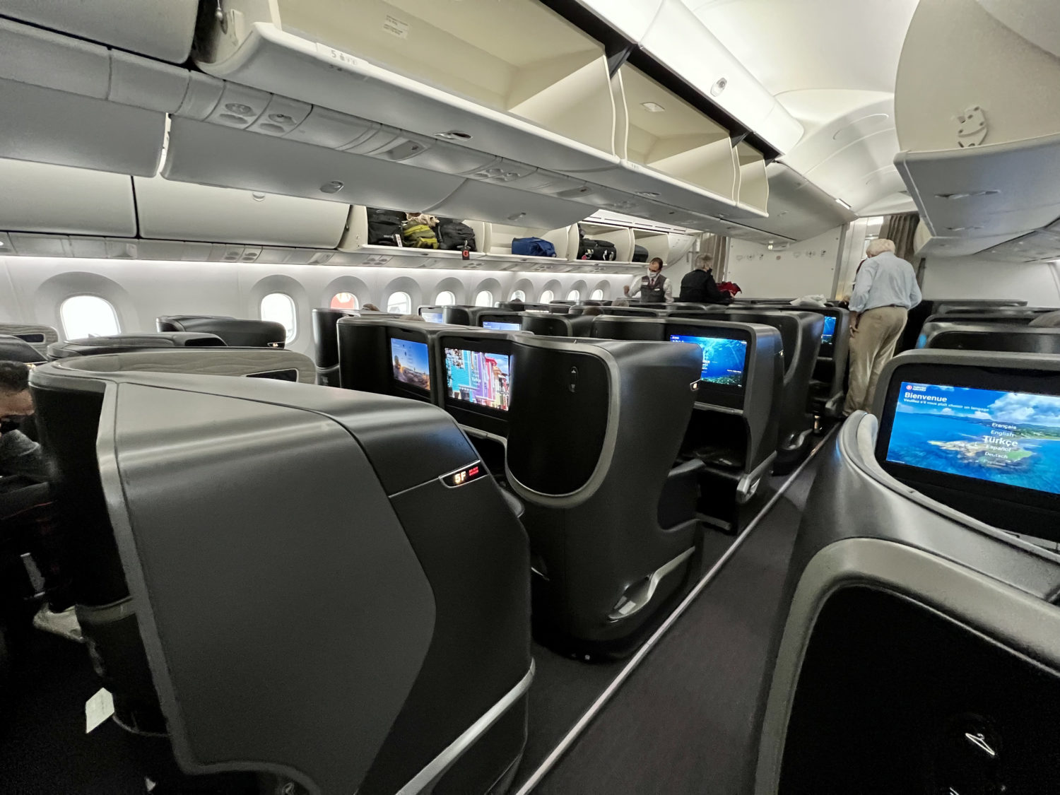 turkish airlines business class cabin