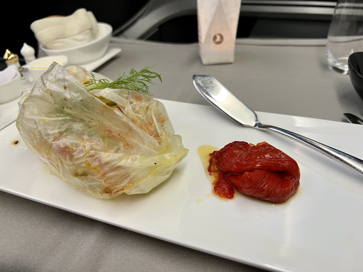 turkish airlines business class lunch