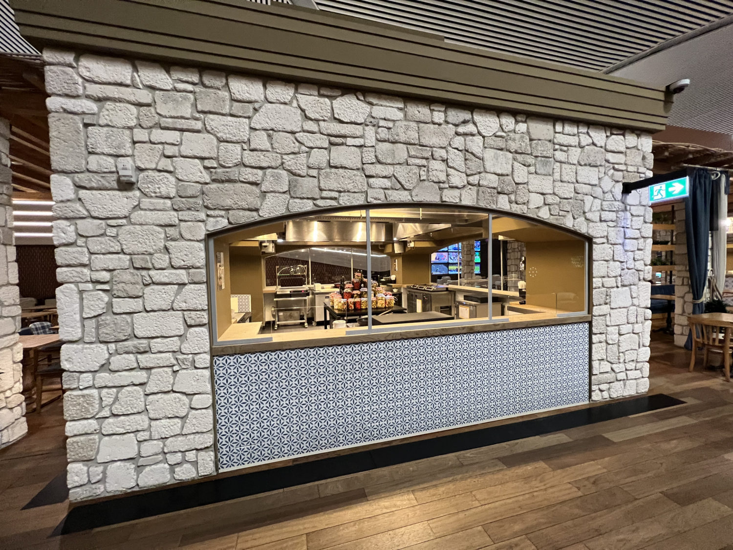 turkish business class lounge food stand