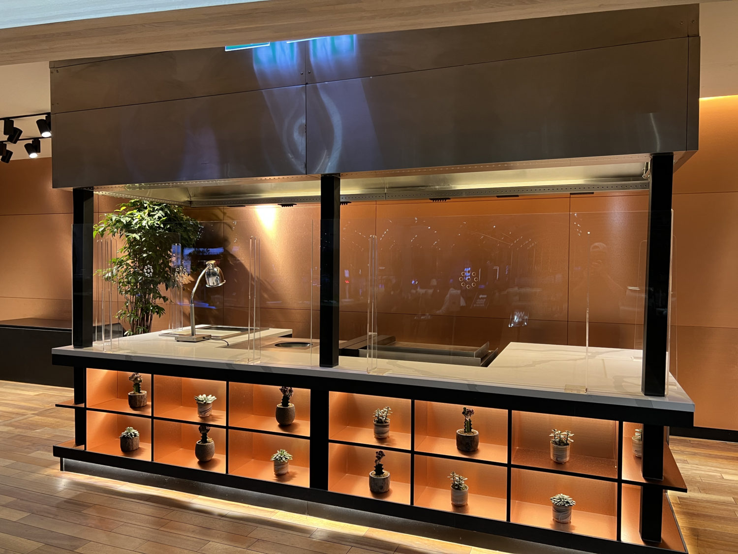 turkish business class lounge food stand