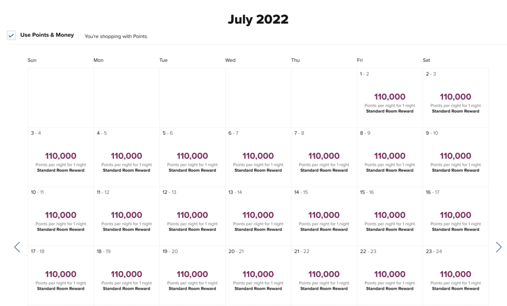 Hilton Maldives Amingiri award rates
