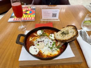 virgin atlantic clubhouse london shakshuka