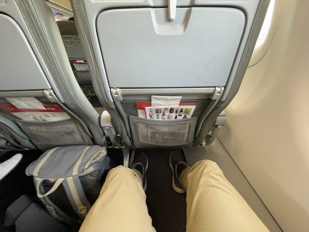 legroom on a plane