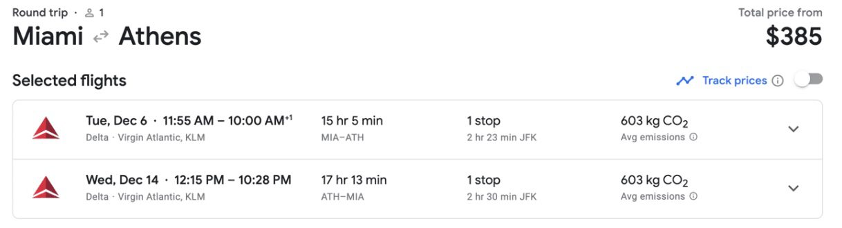 Cheap flights to Greece