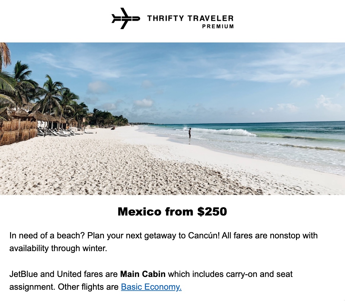 cancun flight deal