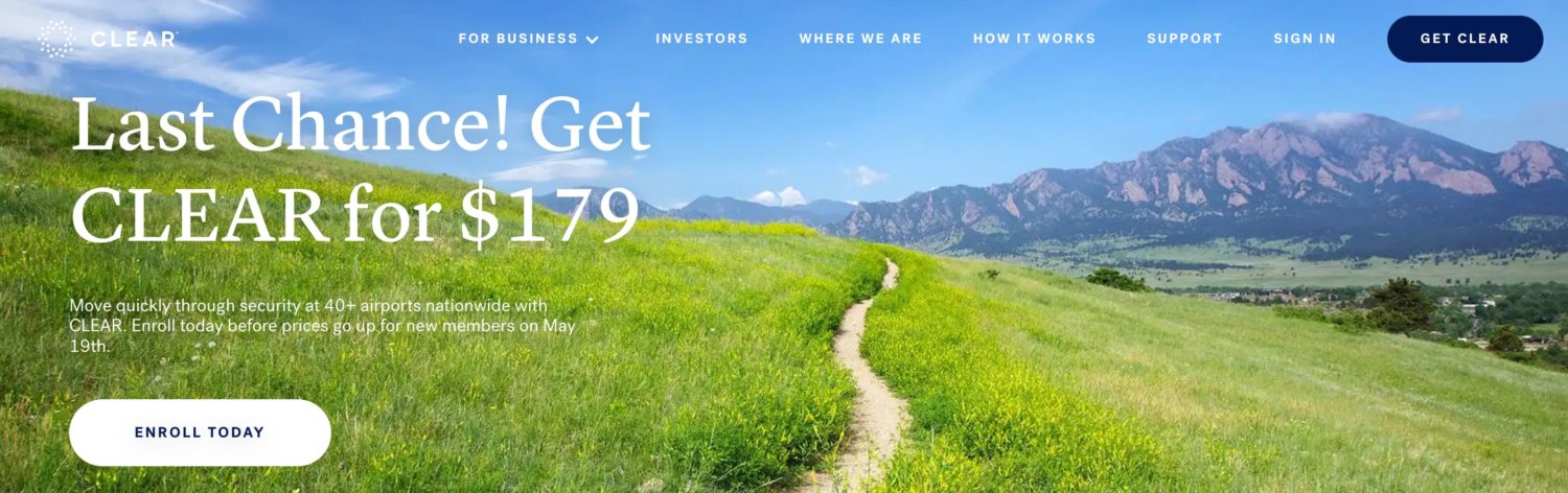 clear price increase