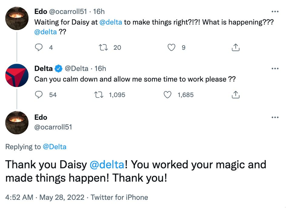 delta daisy tweet