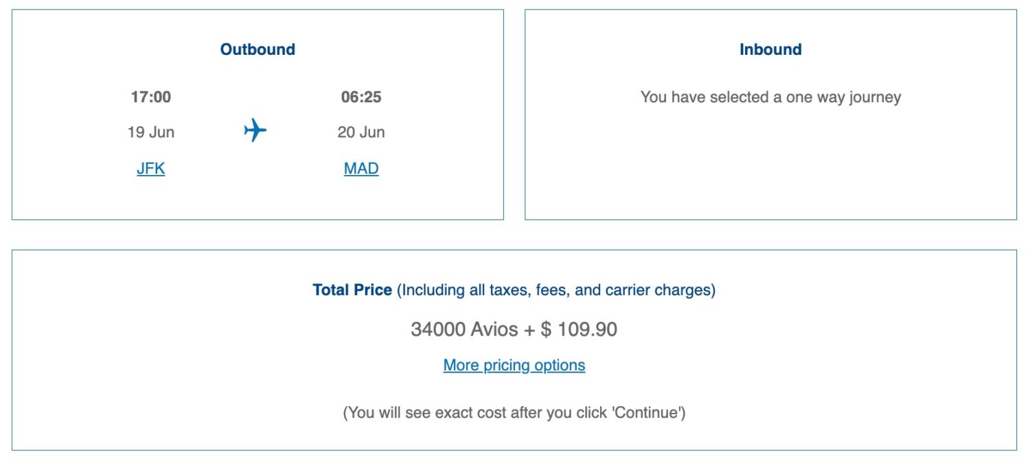 jfk to madrid iberia